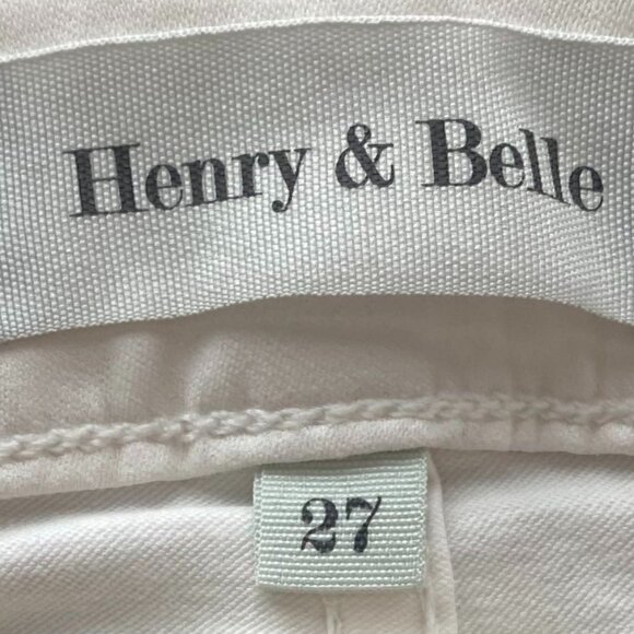 Henry & Belle SIGNATURE STRAIGHT LEG Stretch WHITE JEANS SIZE 27 - Picture 2 of 8